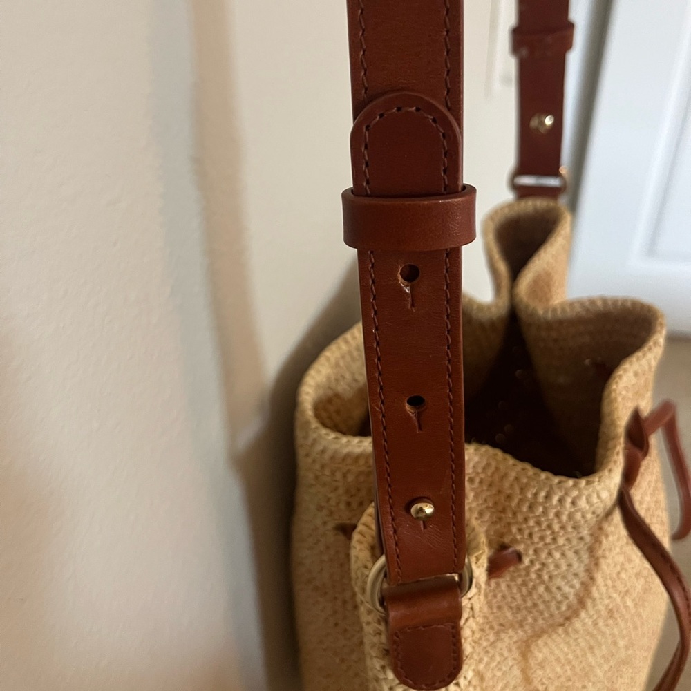 Sezane Farrow Bag in Natural Raffia - Picture 3 of 6